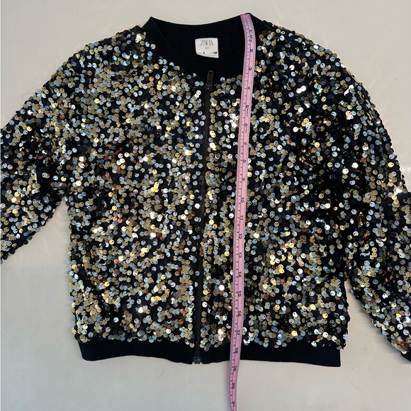 ZARA Kids Girls Sequins Jacket Size 8 - Picture 8 of 9